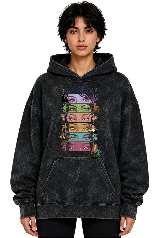 Katseye Kpop Music Group Printed Unisex Oversize Washable Hoodie Sweatshirt