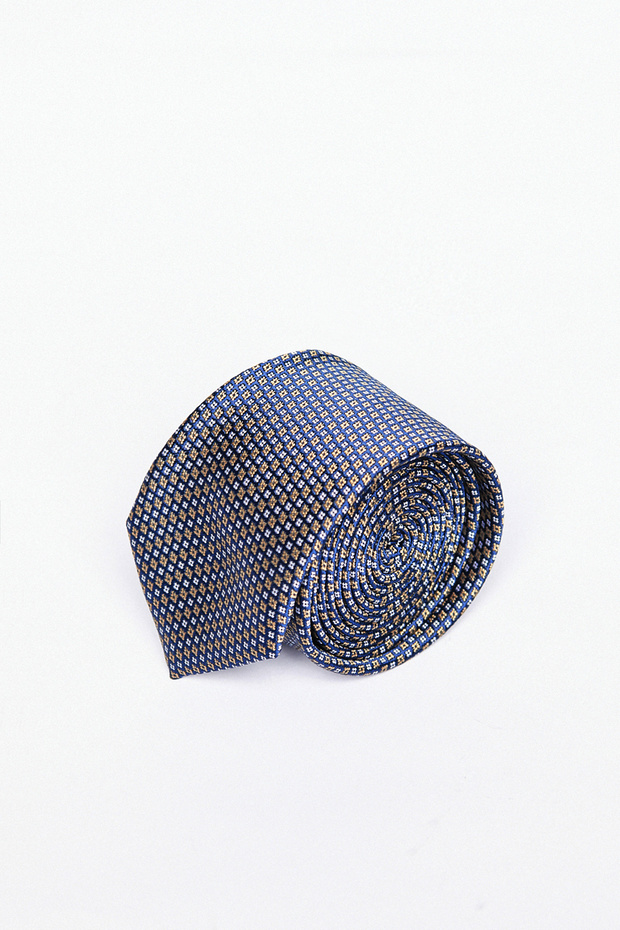 Men's Navy Blue-Grey Classic Tie