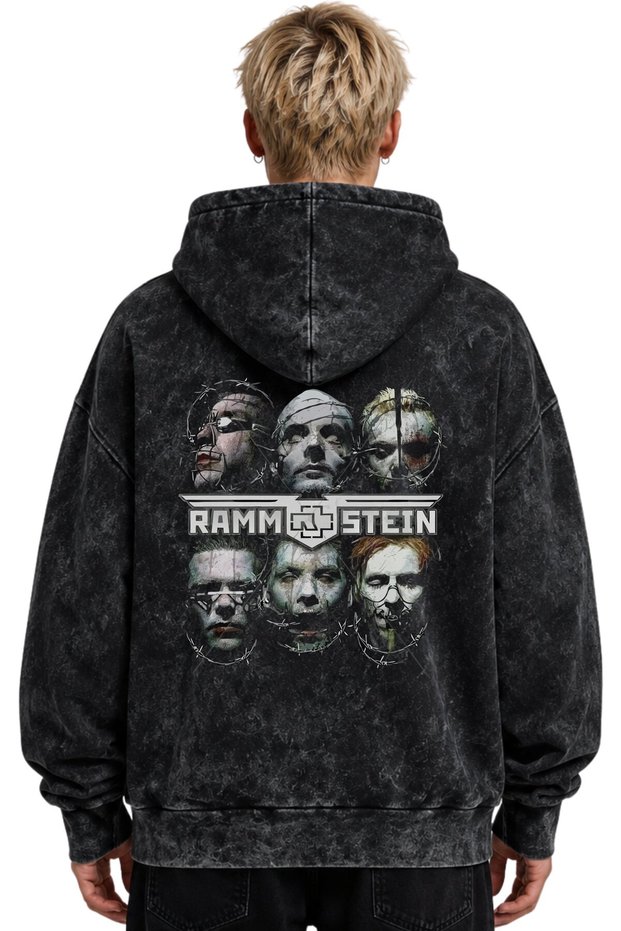 Rammstein Rock Metal Music Band Printed Unisex Oversize Washable Premium Hoodie Sweatshirt
