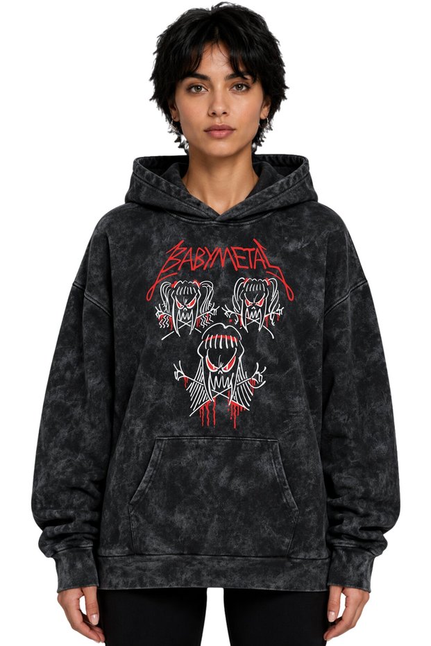 Babymetal Rock Metal Music Band Printed Unisex Oversize Premium Washable Hoodie Sweatshirt