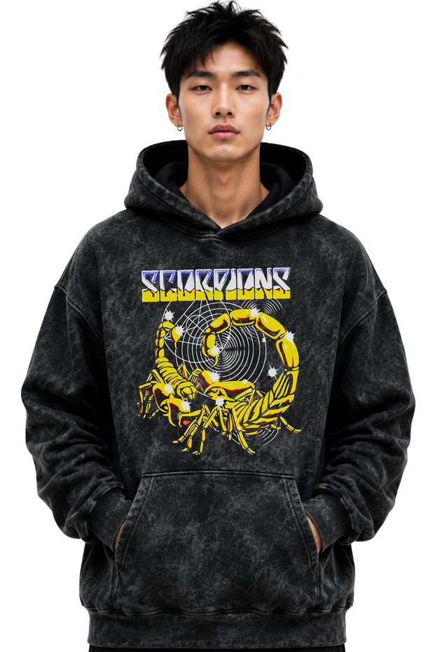 Scorpions Rock Metal Music Band Printed Unisex Oversize Premium Washable Hoodie Sweatshirt
