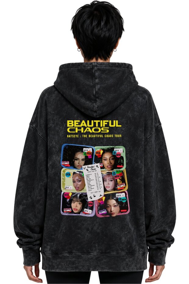 Katseye Kpop Beautiful Chaos Music Group Printed Unisex Oversize Washable Premium Hoodie Sweatshirt