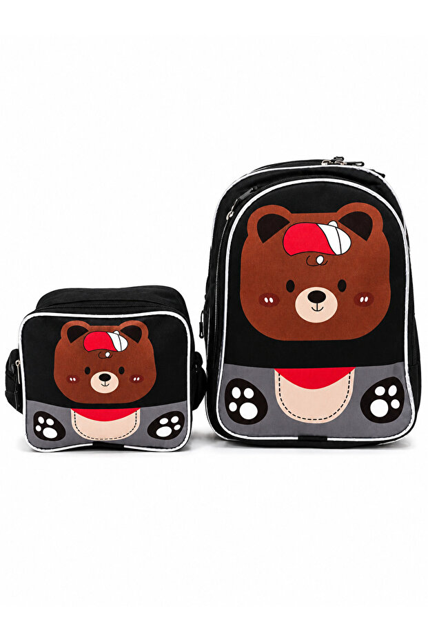 Children's Primary School Backpack and Lunchbox Set of 2 - Multi-Compartment School Bag with Organizer