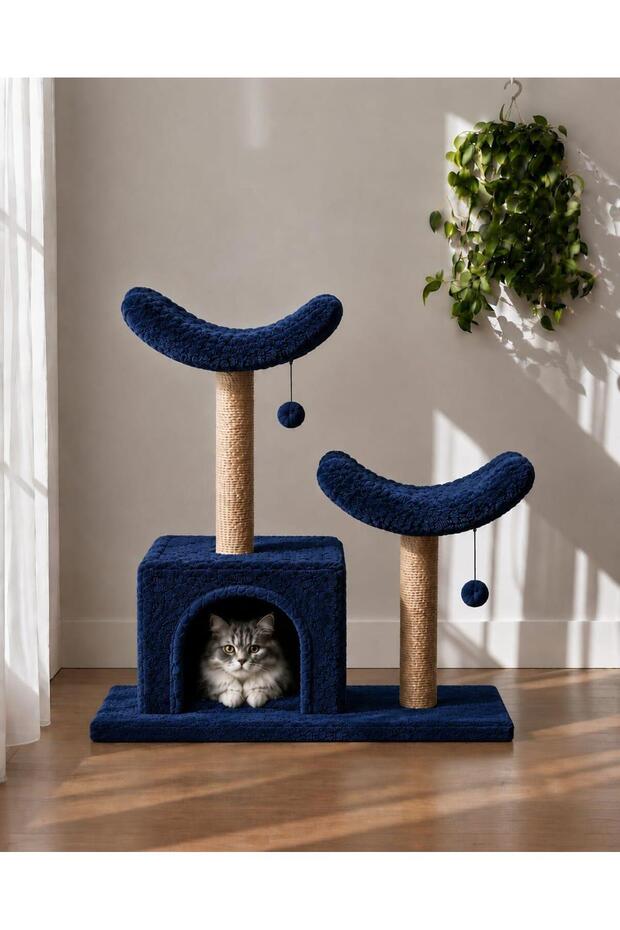 K1 Cat Bed Scratching Tower Double Bed Model Large Nest Welsoft Cat-Friendly Fabric Wipeable