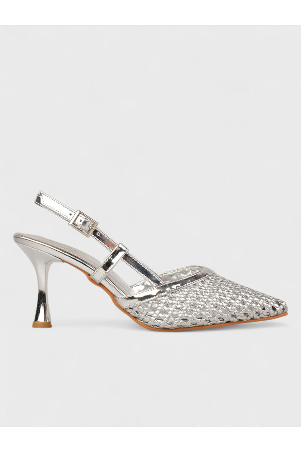 Women's Summer 11cm Thin Open Heeled Shoes - 230 3179 - Silver