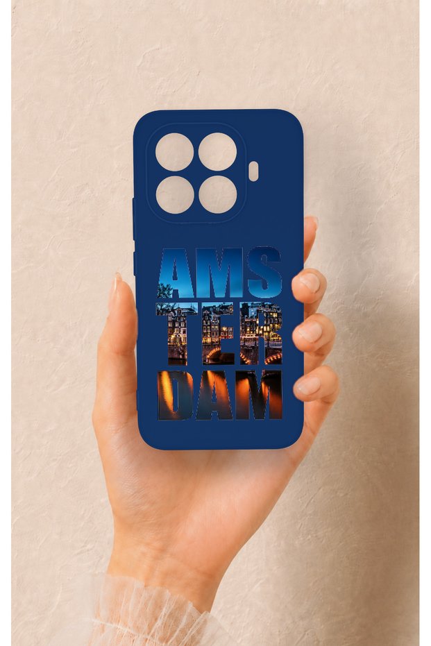 Mi 15t Pro Compatible Amsterdam Patterned Silicone Case