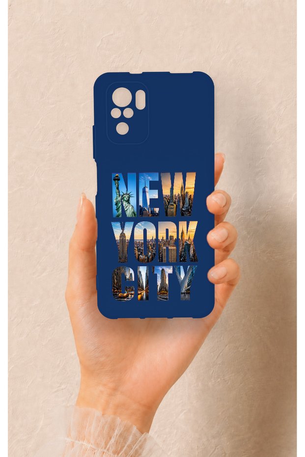 Redmi Note 10-10S Compatible New York City Patterned Silicone Case