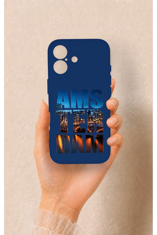 iPhone 17 Compatible Amsterdam Patterned Silicone Case
