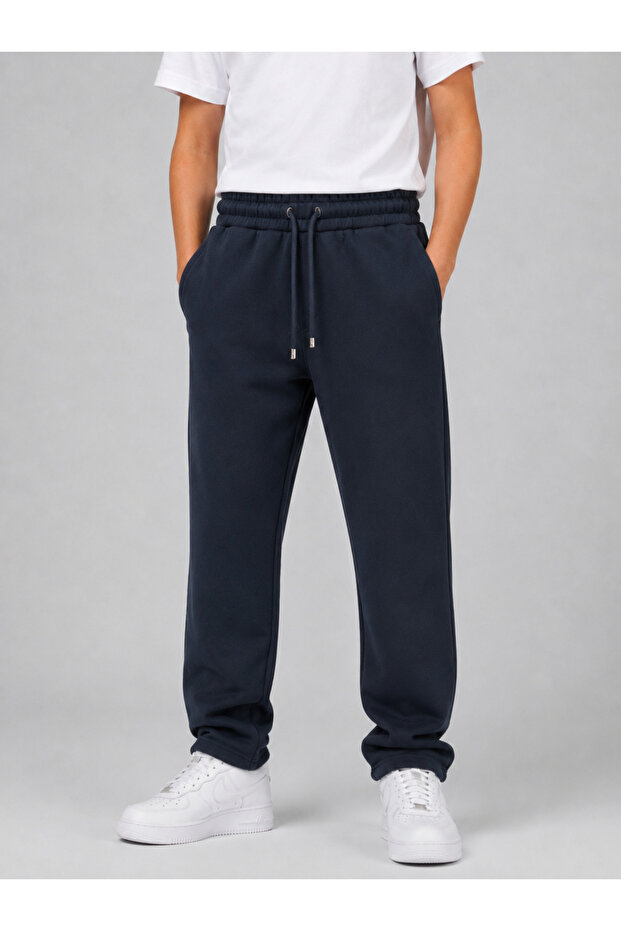Unisex Dark Blue Jagger Bottom 100% Cotton 3-Ply Unbleached Fabric Seasonal