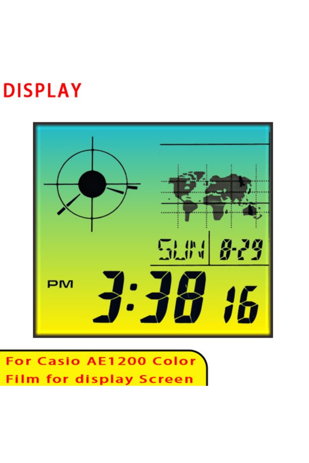 2 pcs 7 Color Screen Filter Sets for Casio AE1200 Display Gradient Filter Royale Mod High Quality Mo