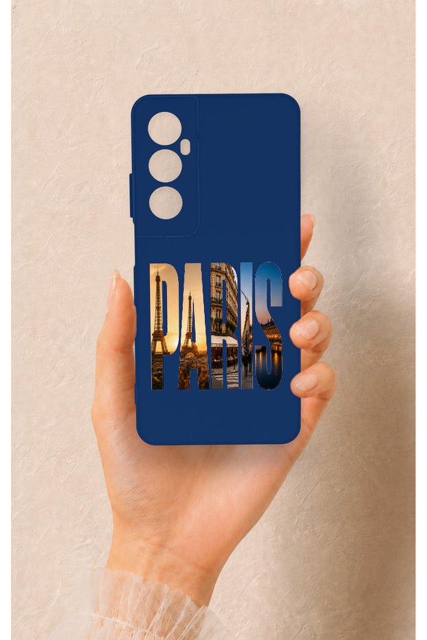 Realme C65 Compatible Paris Patterned Silicone Case