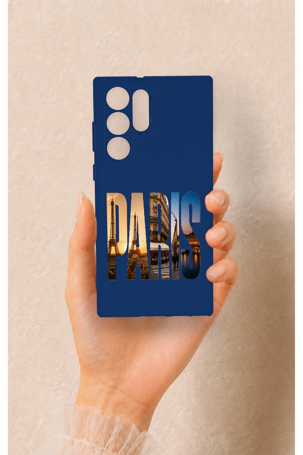 Samsung S22 Ultra Compatible Paris Patterned Silicone Case