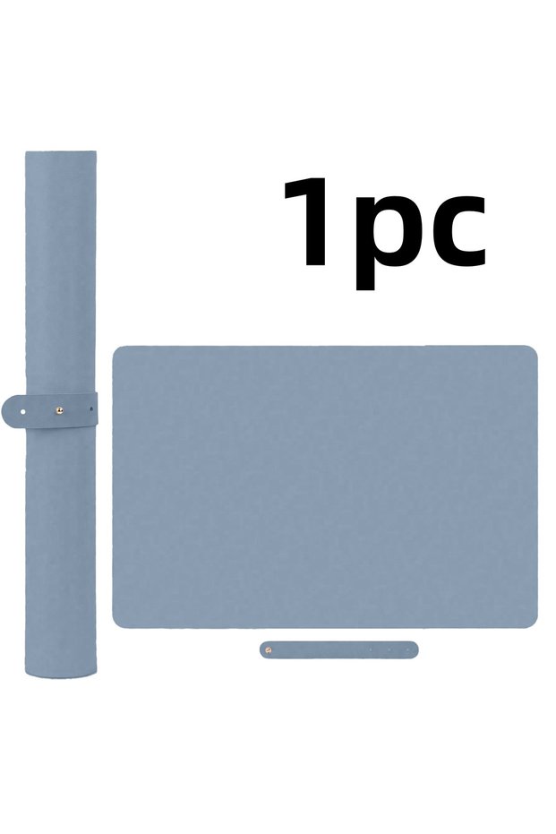 azure 1pc Nail Art Table Mat Soft Foldable Manicure Hand Rest Pad Waterproof Scratch Easy-Clean Offi