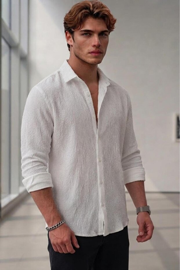 Men's Muslin Linen Blend Shirt
