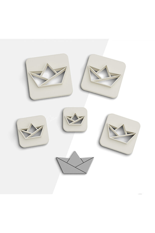 Paper Boat Polymer Clay Cutting Mold,Jewelry Molds, Cake Decorating Mold,5 Sizes,Ceramic Mold, No:435