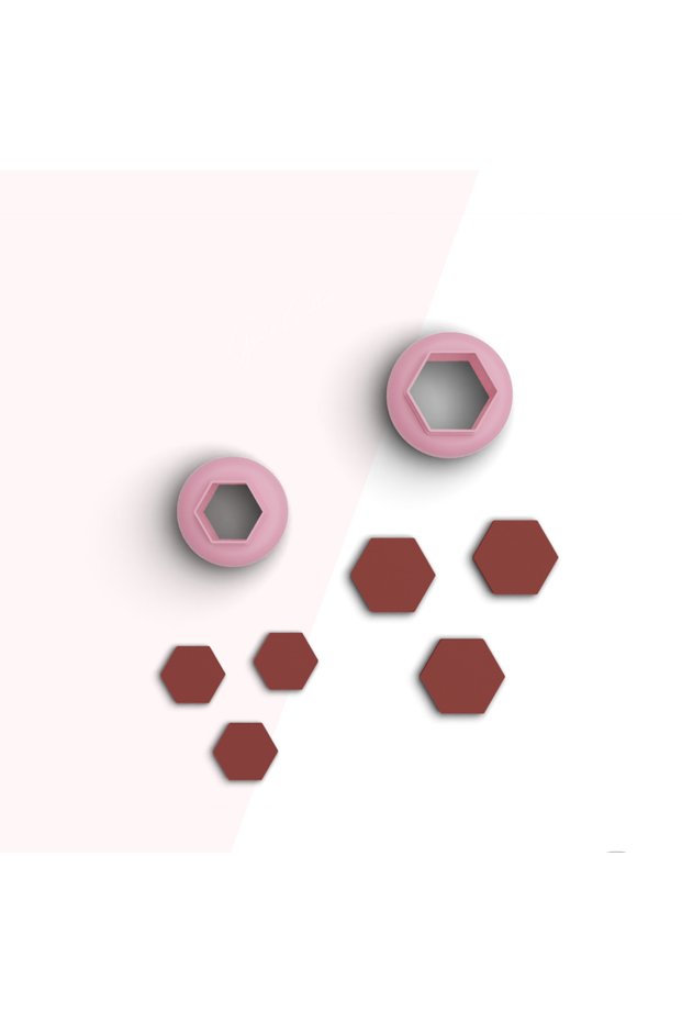 Hexagon Mini Polymer Clay Cutting Mold,Jewelry Molds,Ornament Molds,Ceramic Mold,No:388