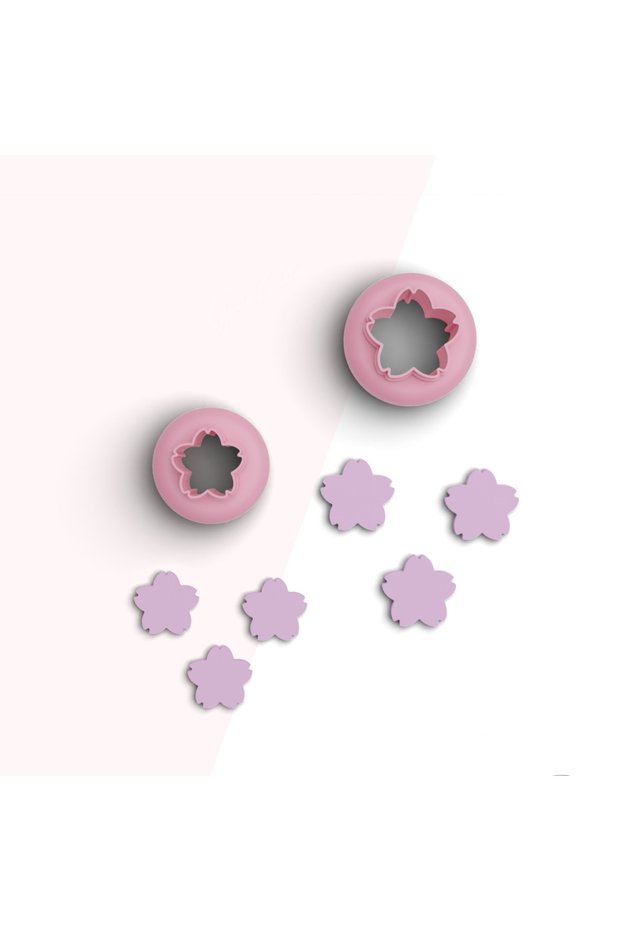 Cherry Blossom Mini Polymer Clay Cutting Mold,Jewelry Molds,Earring Molds,Ceramic Clay Mold,No:239