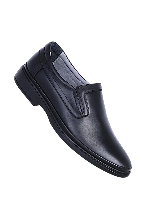72 Black Rubber 100% Leather Men's Classic Shoes