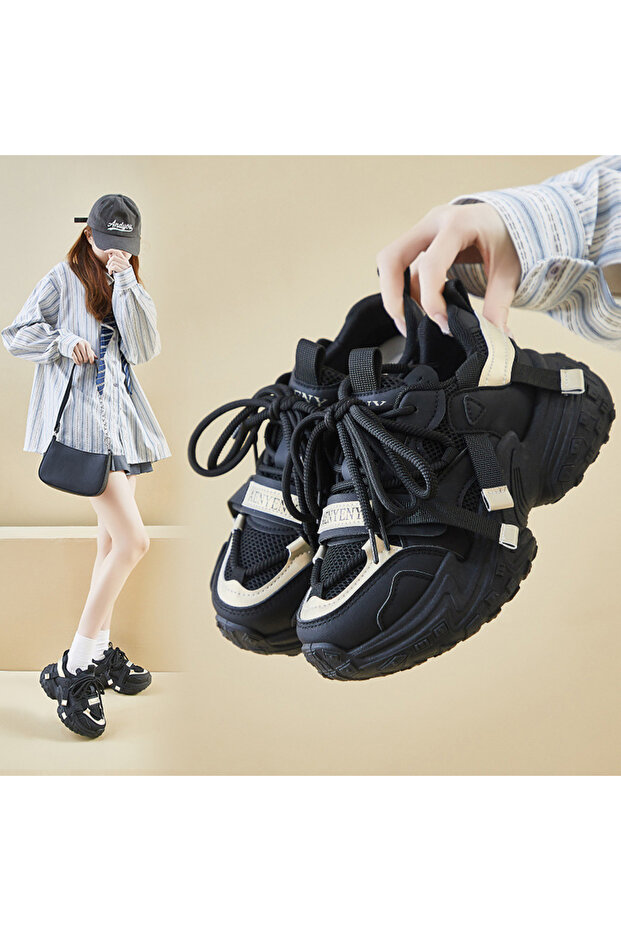 Women's Chunky Lace-Up Sneakers