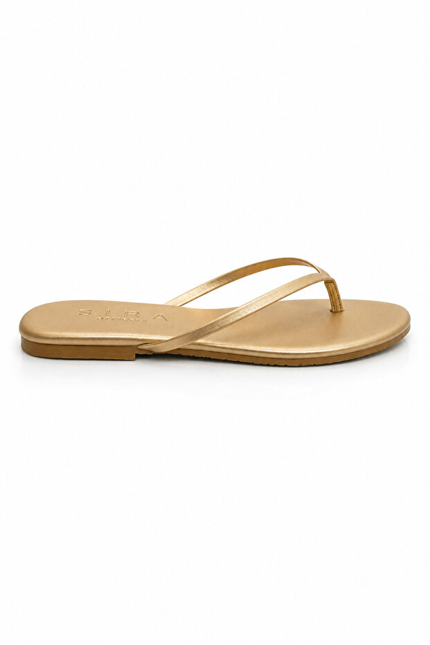 Kaia Gold Flip Flops