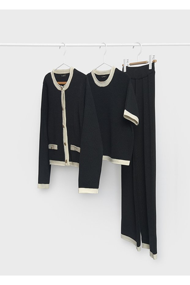Black Girl Child 3 Piece Pants Blouse Coat Set 7536