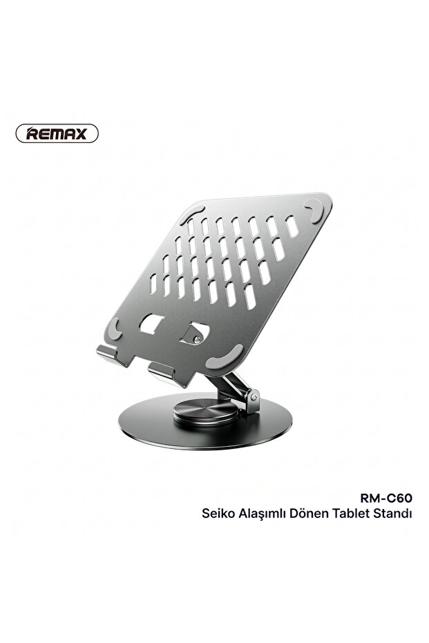 Rm-C60 Precision Alloy 360 ° Rotating Metal Desktop Tablet and Phone Holder Stand