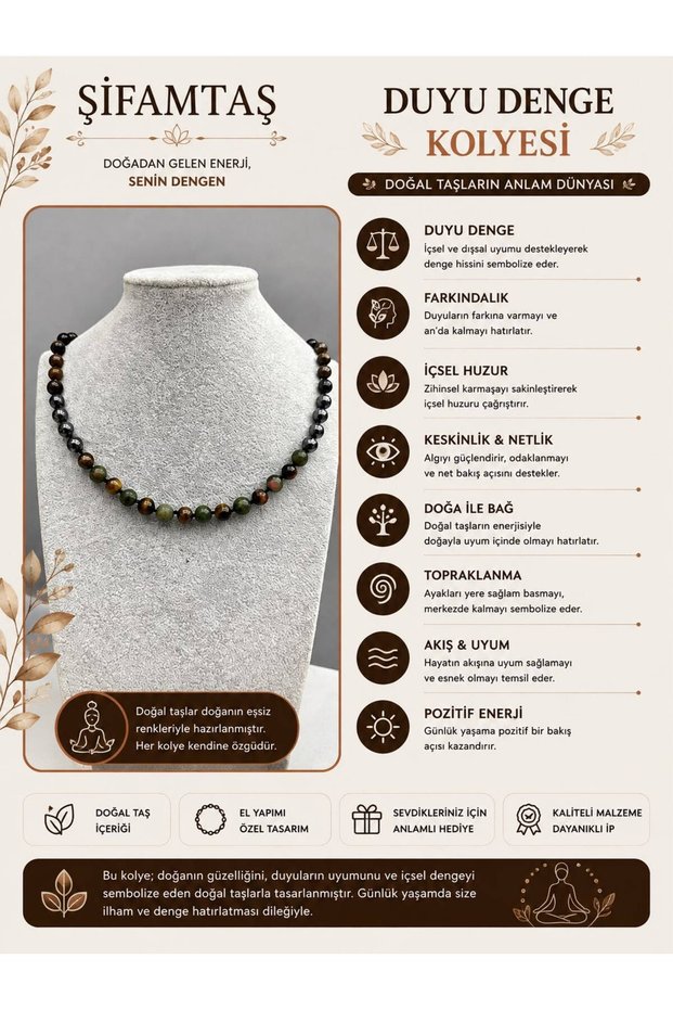 Duyu Denge Natural Stone Necklace