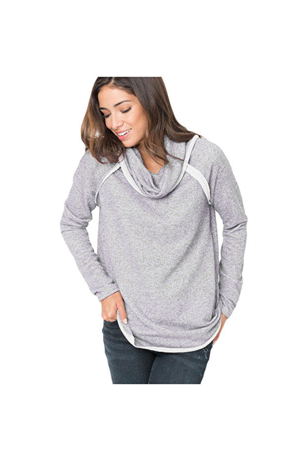 Women's High Neck Long Sleeve Blouse
