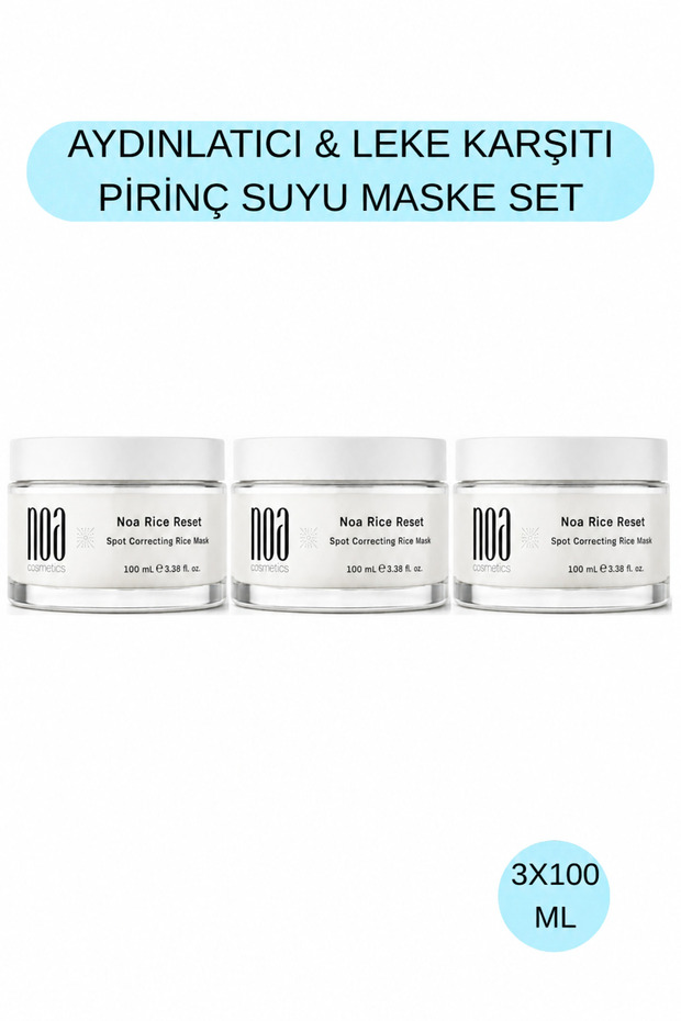 Brightening Tone Equalizing Anti-Blemish Mask Set Containing Fermented Rice Water 3X100 ml
