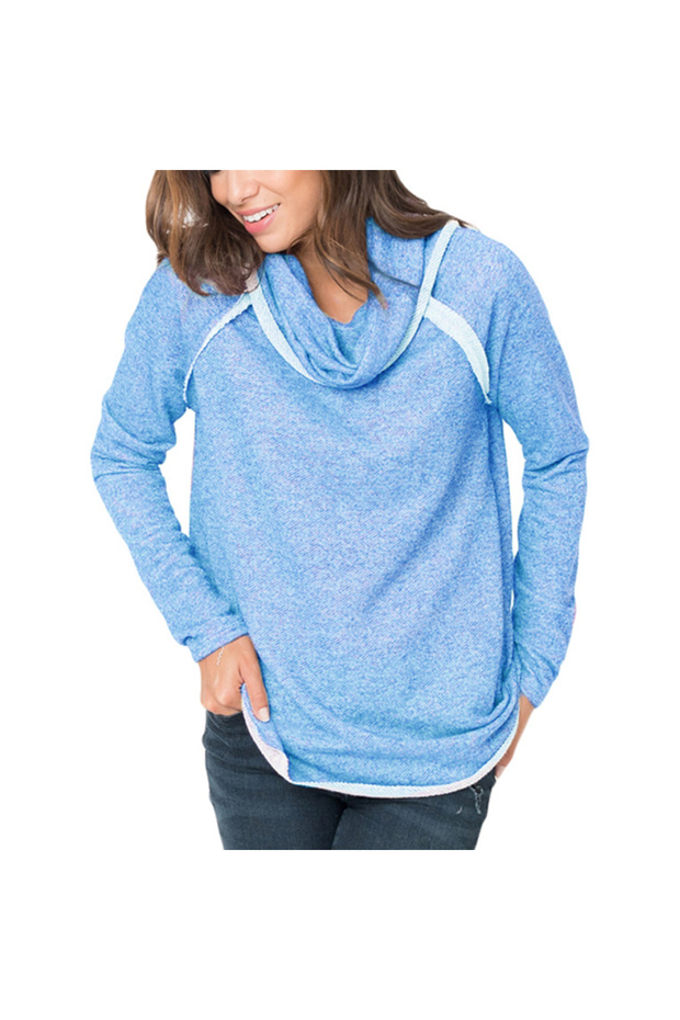Women's High Neck Long Sleeve Blouse