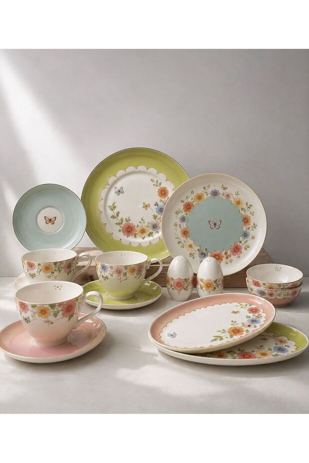 Floral 48 Pieces Breakfast Set