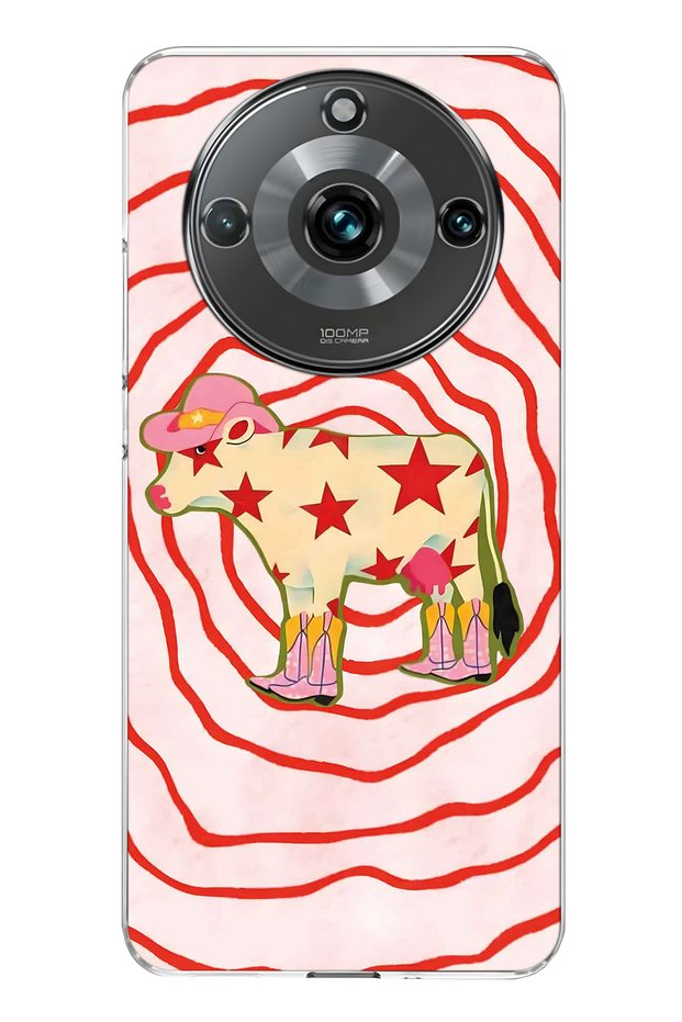 Realme 11 Pro / 11 Pro Plus Compatible Cowboy Cow Pattern Transparent Phone Case