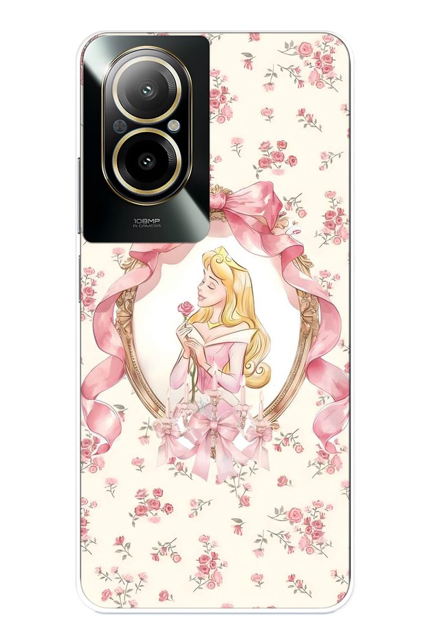 Realme 12 Lite Compatible Princess Patterned Transparent Phone Case