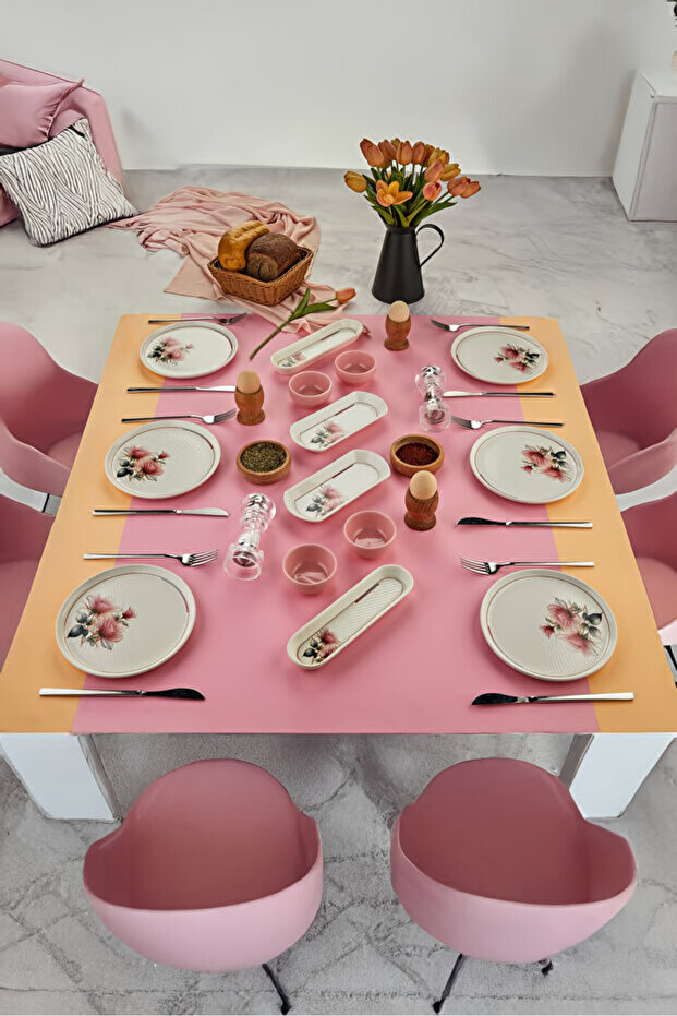 14 Piece 6-Person Stackable Elegance Premium Breakfast Set Breakfast Set Presentation Plate