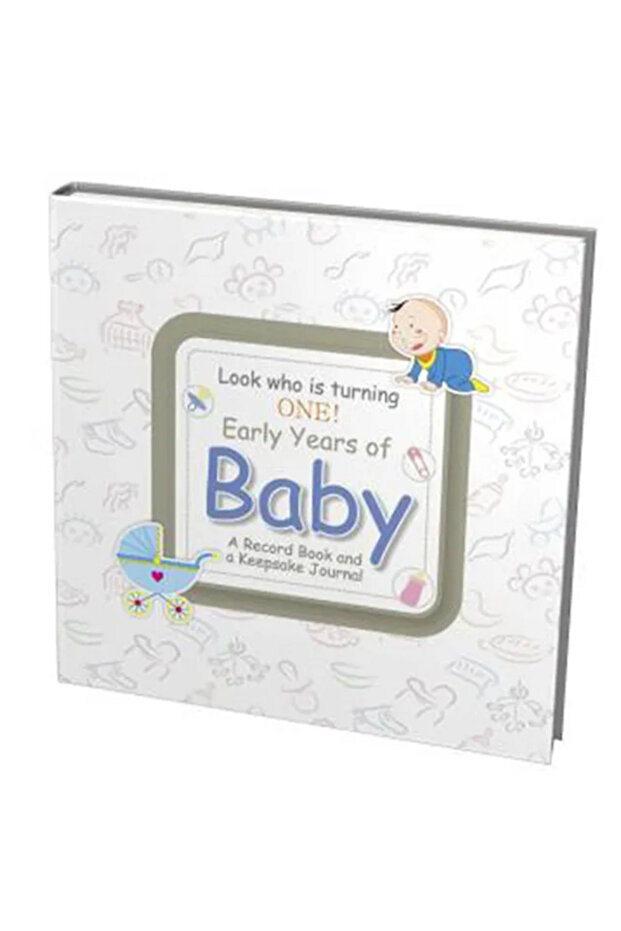 Baby Record Book Grey