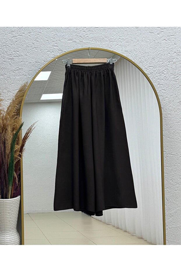 Şahpare Double Pocket Wide Leg Trousers-By5052 Brown