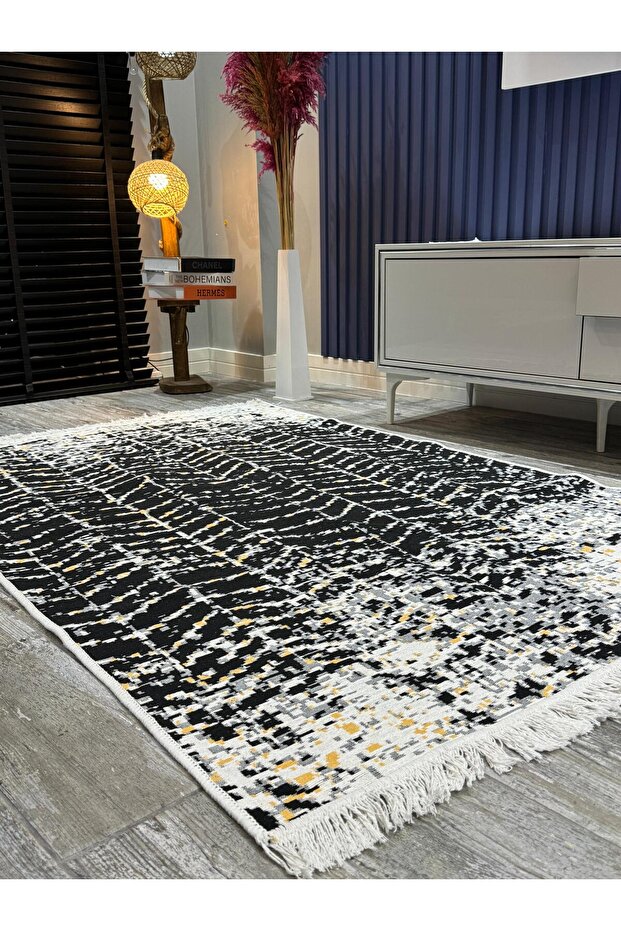 Double Sided Rug Modern Patterned Washable Cotton Woven Rug