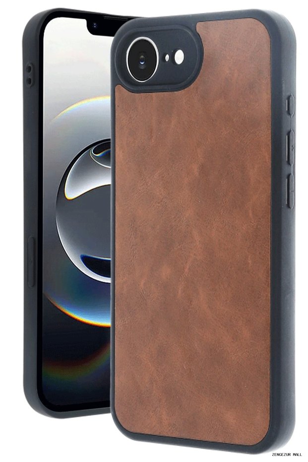 Zngzrmll iPhone 16E Case Aras Leather Cover (173305) - Tan