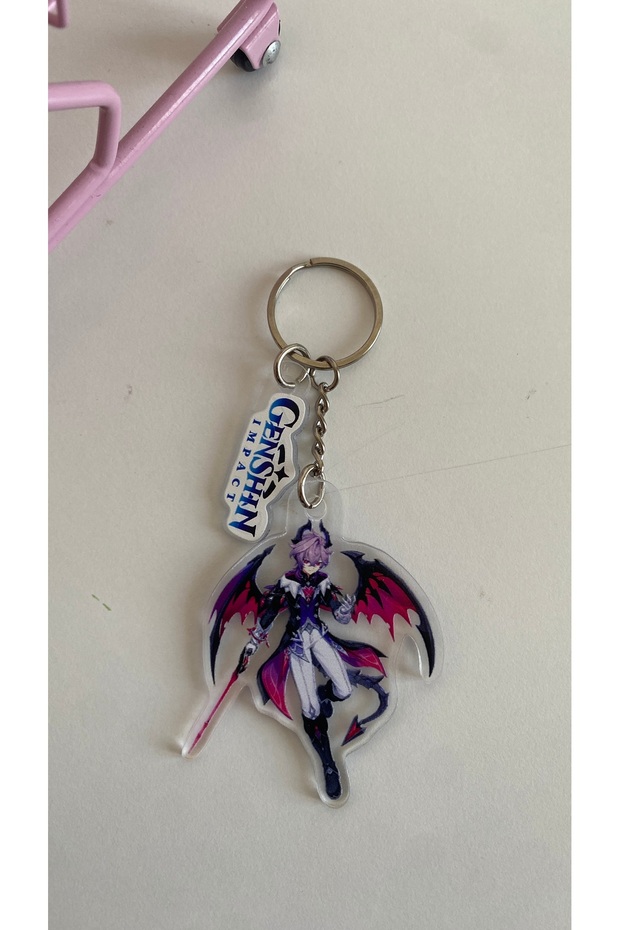 Genshin Impact 2D Thick Acrylic Keychain Charm 6-7cm Kazuha Ayaka Cyno Ganyu Game Character