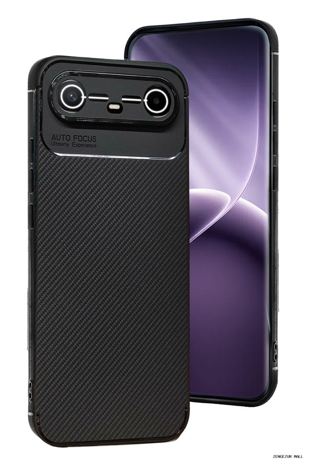 Zngzrmll Tecno Spark Slim 5g Auto Focus Carbon Cover (182213) - Black