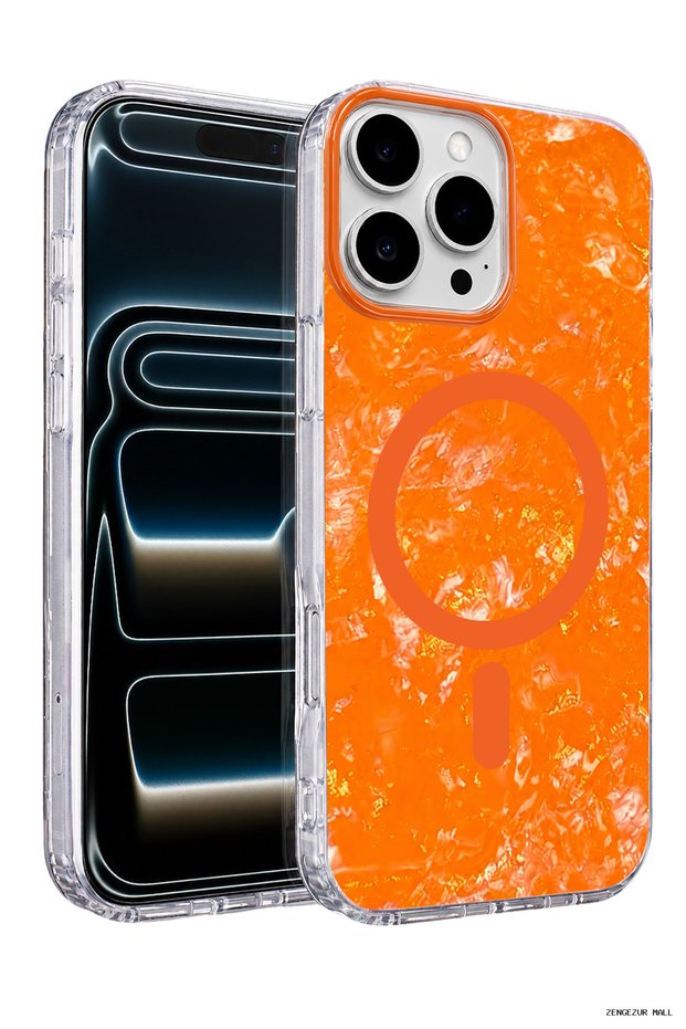 Zngzrmll iPhone 16 Pro Max Mila Wavy Magsafe Cover (182646) - Orange