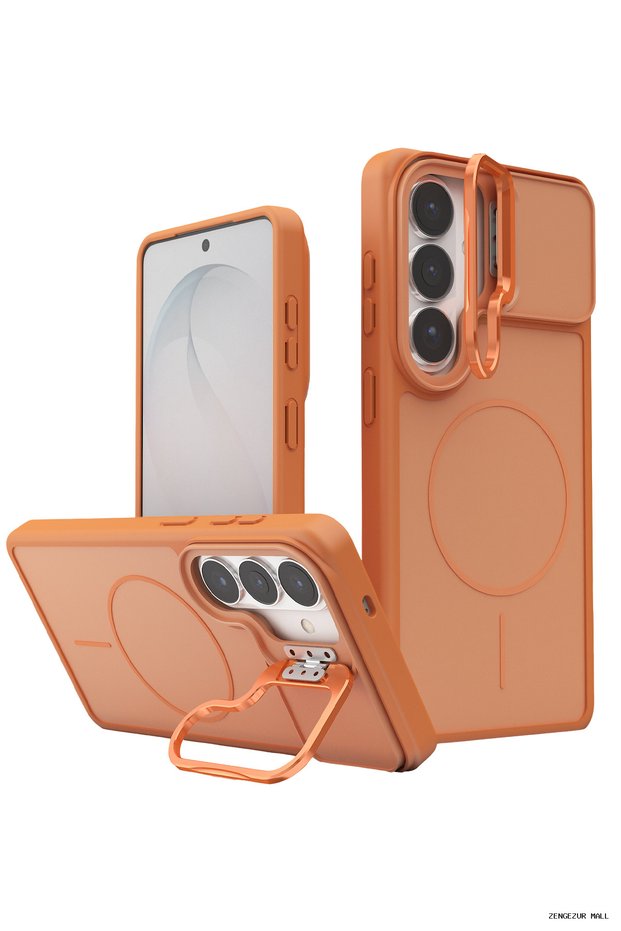 Zngzrmll Galaxy S26 Pale Magsafe Stand Cover (183652) - Orange