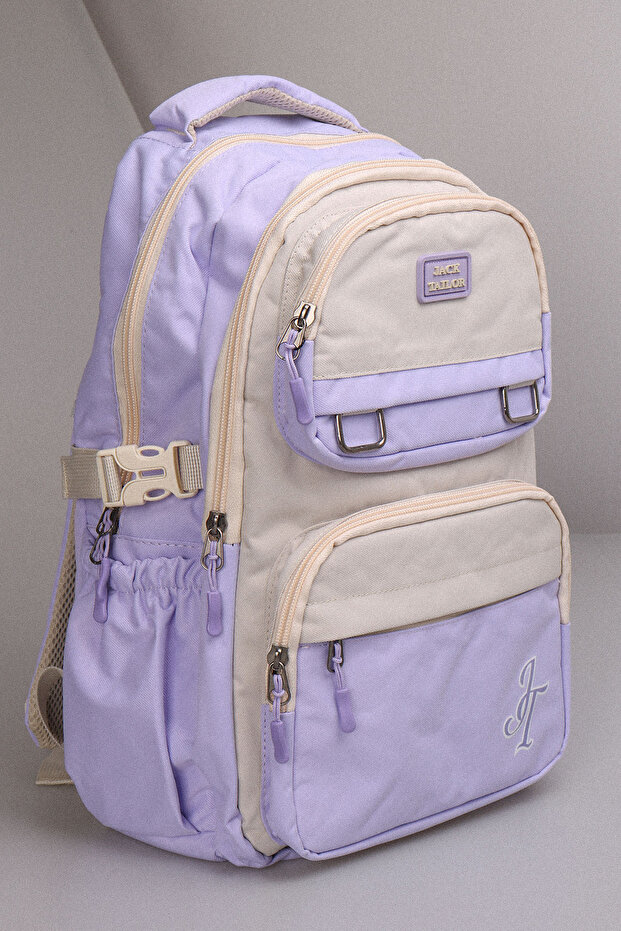 Children's School Backpack with Water Bottle Pocket and Buckle - 26O 7330