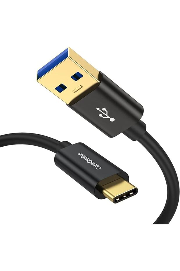 كيبل كريشن كيبل USB C الى USB A بطول 1 قدم، نوع C الى USB 3.1 USB 3.2 الجيل الثاني 10 جيجابايت في ال