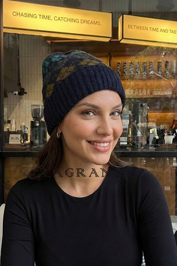 Unisex Argyle Patterned Unisex Beanie