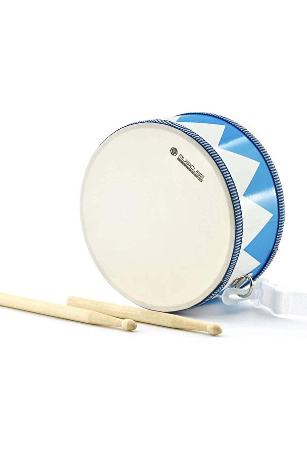 Kids Drum Set 8-Inch Wooden Drum Toys with an Adjustable Strap and 2 Drumsticks