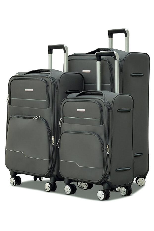 Prestige Premium Nylon Expandable 3PCS Set (20/24/28 Inch) Luggage, Soft Material, Lightweight, Combination Lock
