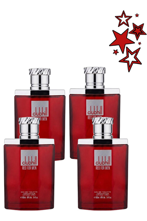 4 قطع عطر كلوب هيل ريد للرجال 100 مل
