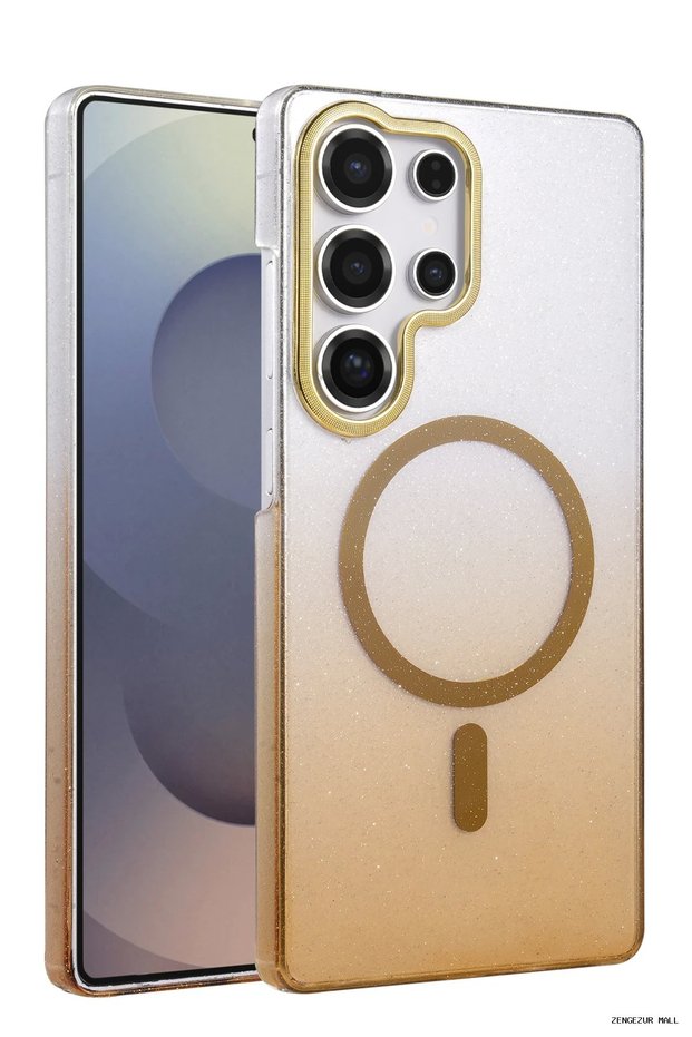 Zngzrmll Galaxy S23 Ultra Glossy Magsafe Cover - (201240) Desert Titanium