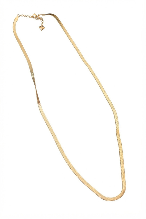 Çelik kolye 60cm gold paslanmaz